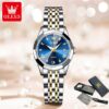 Women Silver Gold Blue