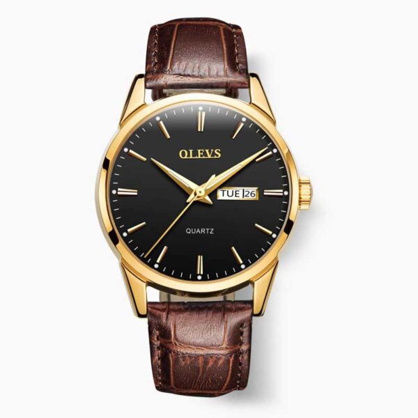OLEVS 6898 Leather Men's Watch