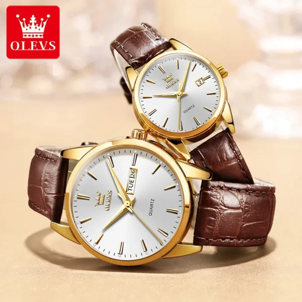 Olevs 6898 Couple Watch