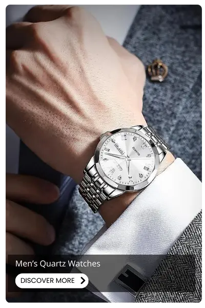 Men's OLEVS watch on the wrist