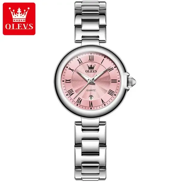 olevs-5608-womens-watch-silver-pink.webp OLEVS 5608 Womens Watch Silver Pink