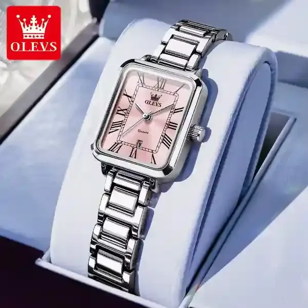 olevs-5641-womens-watch-silver-pink.webp Olevs 5641 Women's Watch Silver Pink