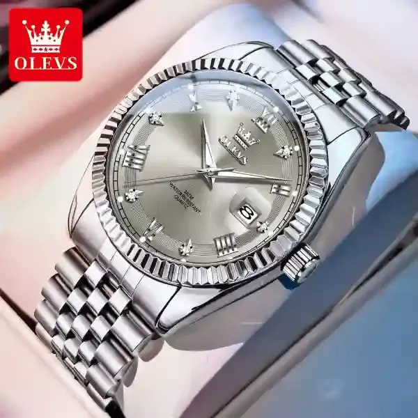 olevs-5680-mens-watch-silver-grey.webp Olevs 5680 Men's Watch silver grey